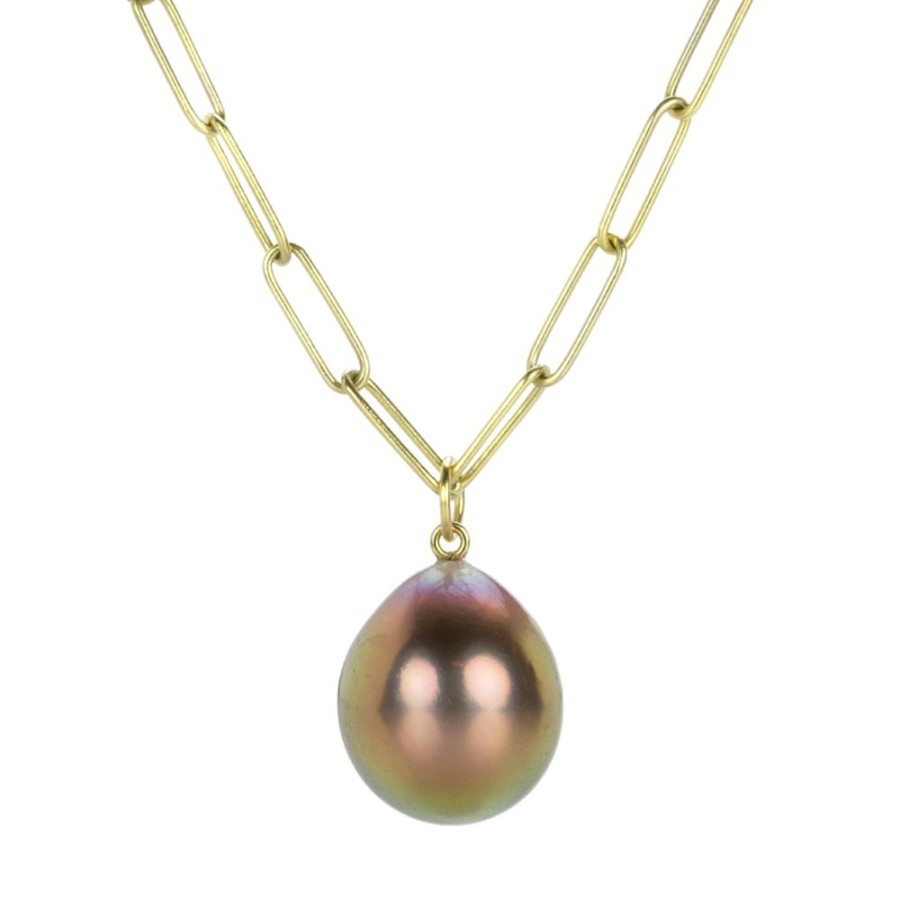 Necklaces Maria Beaulieu | 18K Metallic Ombre Pearl Pendant (Pendant Only)