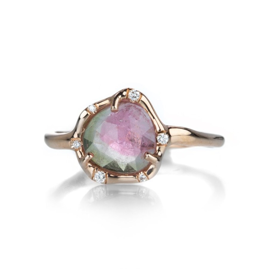 Rings Sirciam | Watermelon Tourmaline Cosmic Light Ring