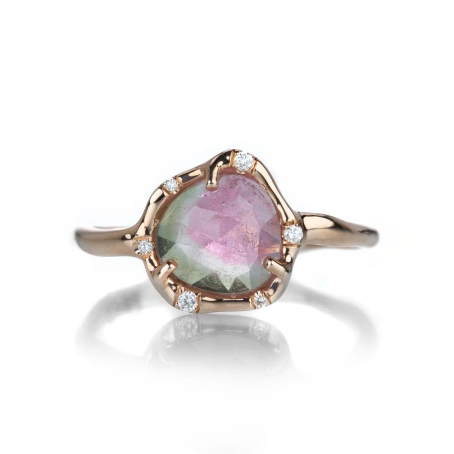 Rings Sirciam | Watermelon Tourmaline Cosmic Light Ring