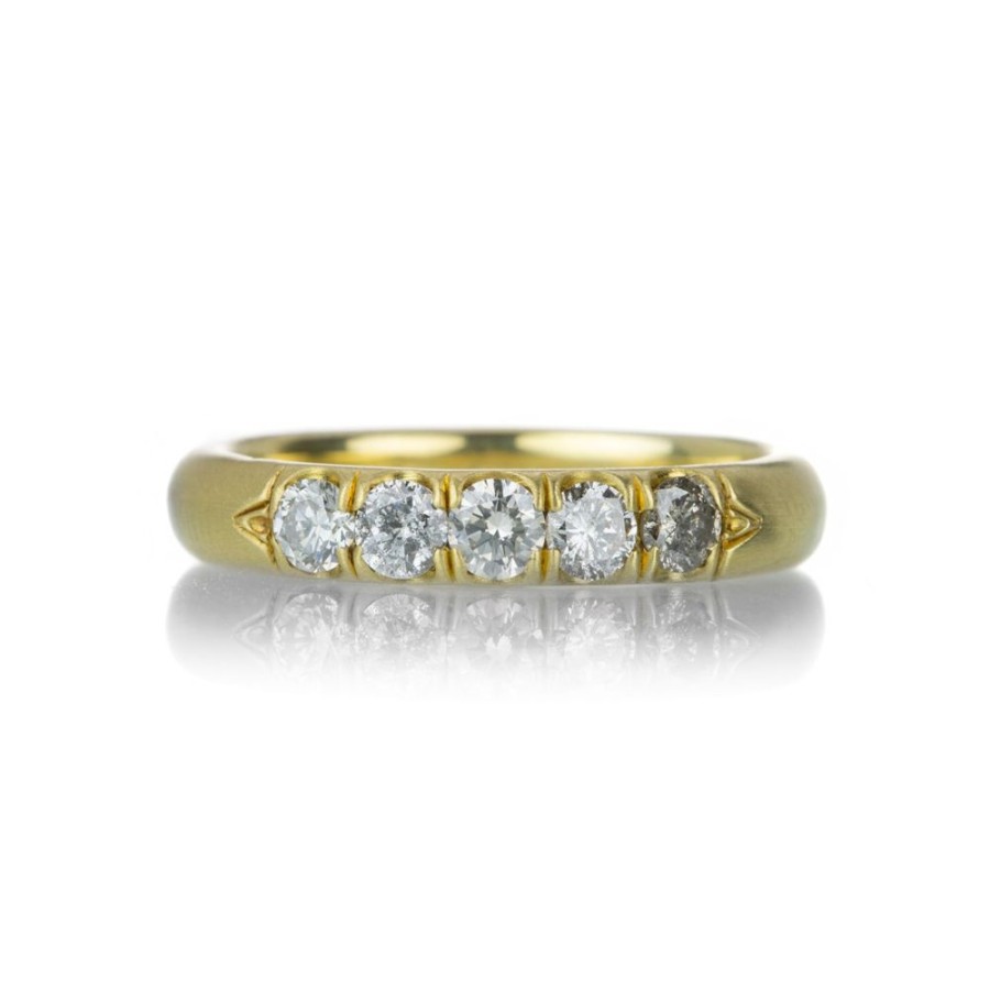 Rings Alexis Kletjian | Yellow Gold Band With Gray Diamonds