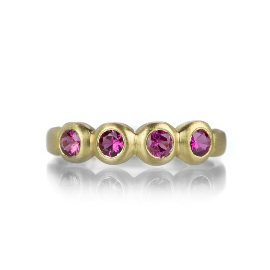 Rings Marian Maurer | Medium Dark Pink Sapphire Porch Skimmer Band