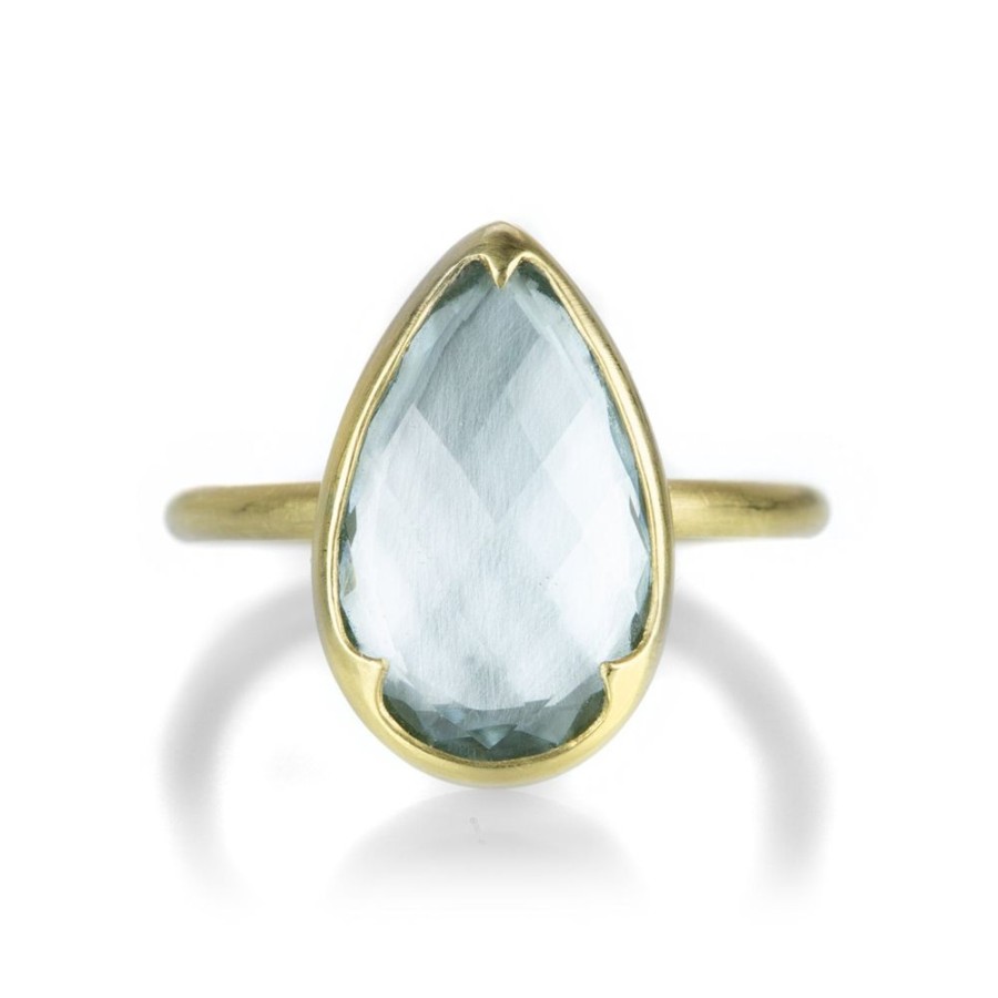 Rings Gabriella Kiss | Faceted Pear Shaped Aquamarine Ring