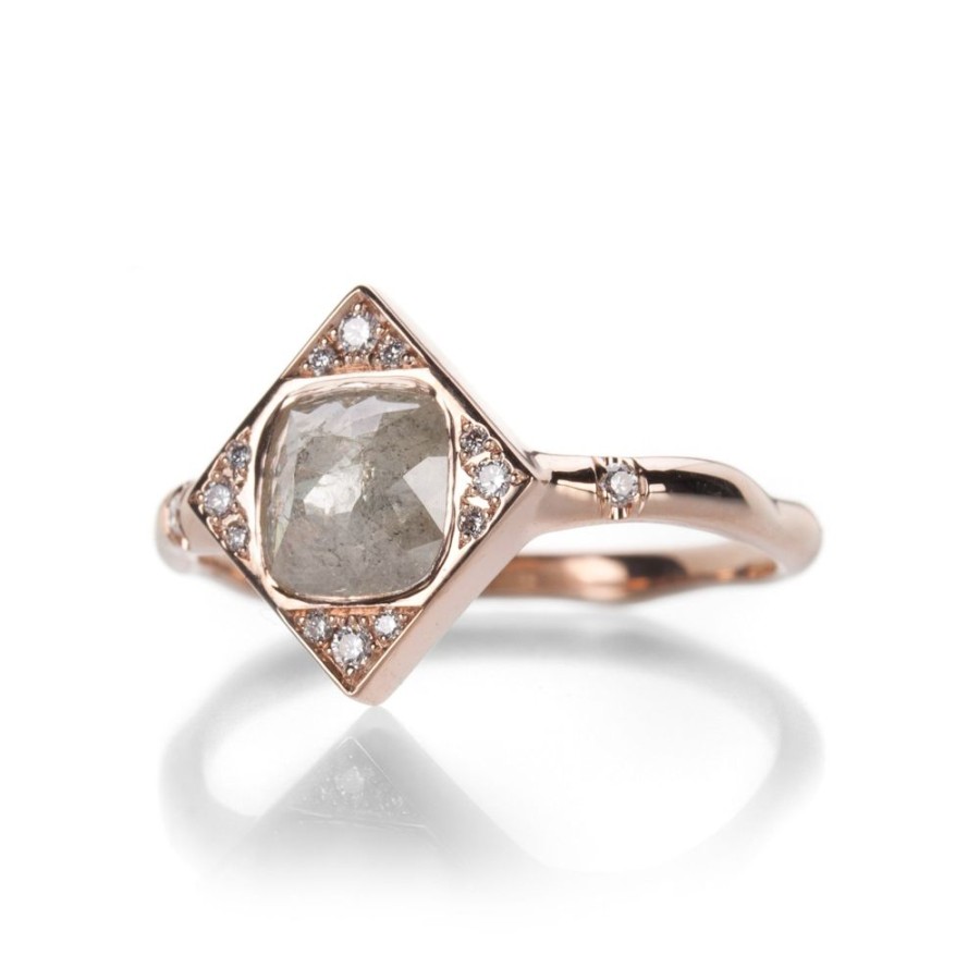 Rings Sirciam | Rose Cut Diamond Maglodesent Ring