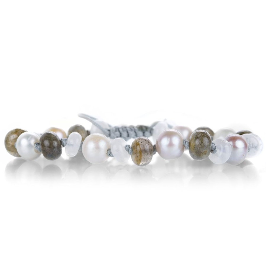 Bracelets Joseph Brooks | Labradorite, Moonstone And Pearl Bracelet