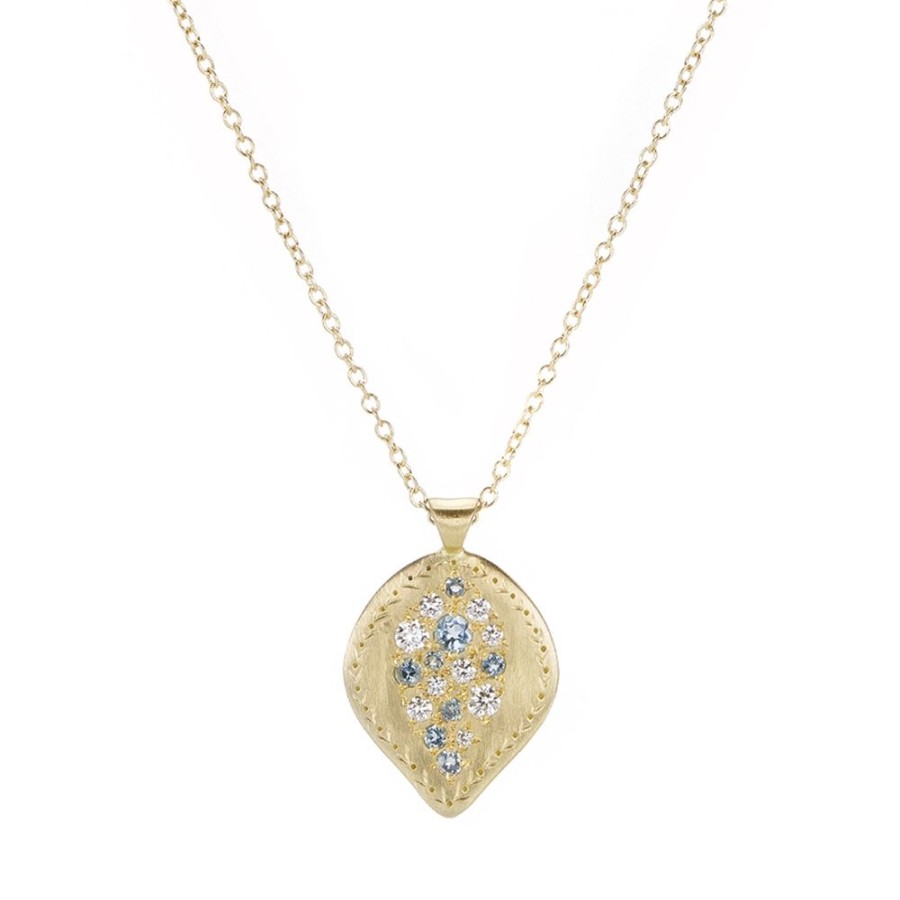 Necklaces Adel Chefridi | Aquamarine And Diamond Pendulum Pendant Necklace