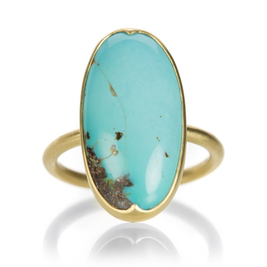 Rings Gabriella Kiss | Smooth Oval Persian Turquoise Ring