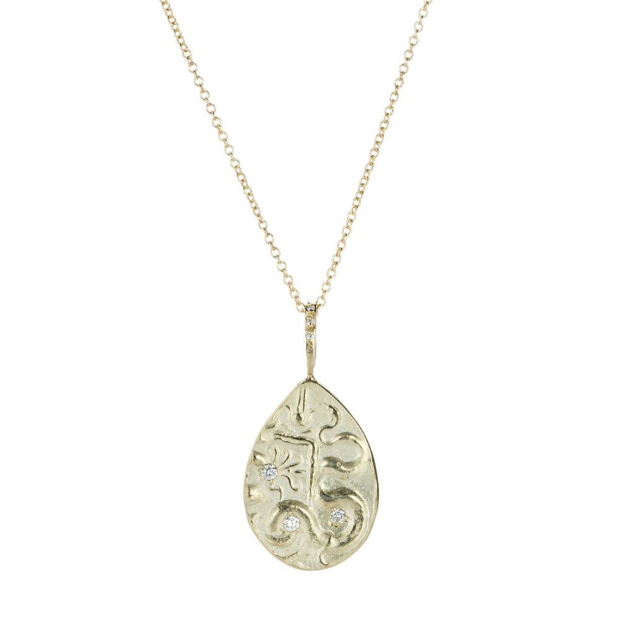 Necklaces Robin Haley | Hamsa And The Snake Artifact Pendant Necklace