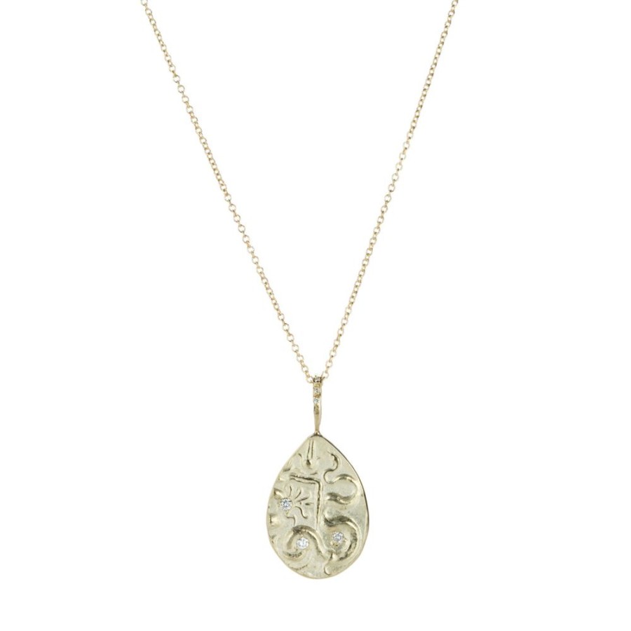 Necklaces Robin Haley | Hamsa And The Snake Artifact Pendant Necklace