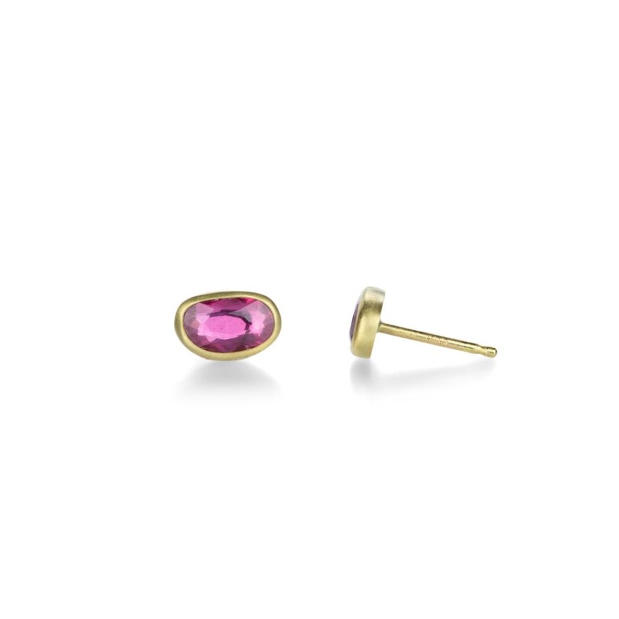 Earrings Lola Brooks | Ruby Sequin Pebble Studs