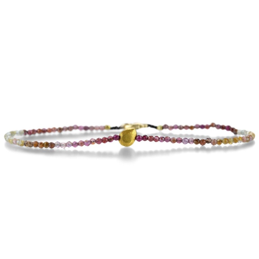 Bracelets Margaret Solow | Red Sapphire And Gold Nugget Bracelet