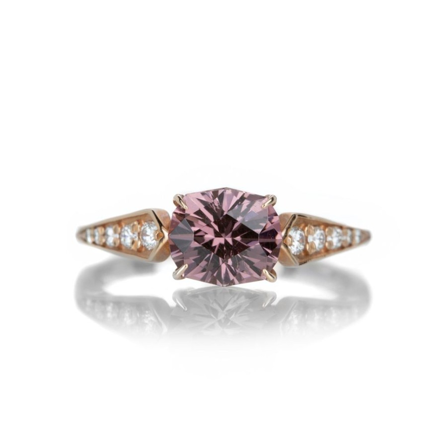 Rings Alexis Kletjian | Rose Gold Mahenge Garnet Vega Ring With Diamonds