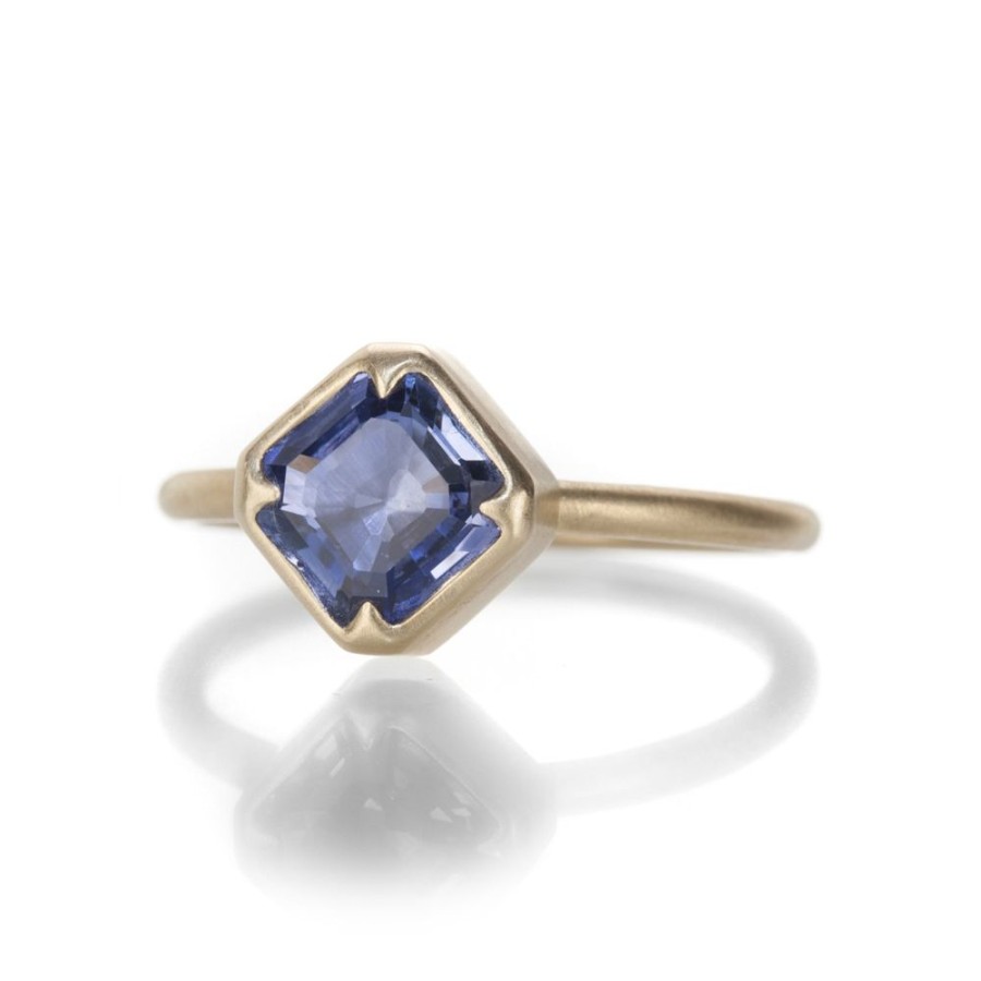 Rings Gabriella Kiss | Square Blue Sapphire Ring