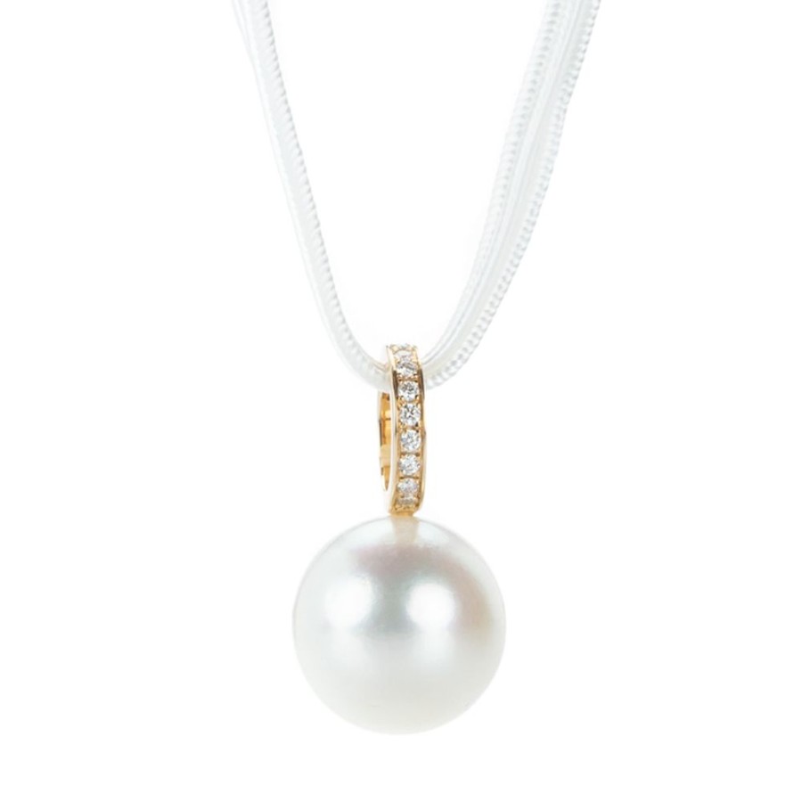 Necklaces Gellner | White South Sea Pearl Pendant Necklace