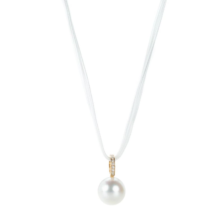 Necklaces Gellner | White South Sea Pearl Pendant Necklace