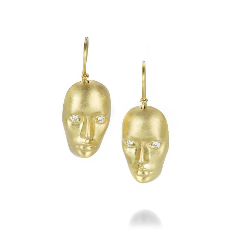 Earrings Anthony Lent | Vulcana Earrings With Diamond Eyes