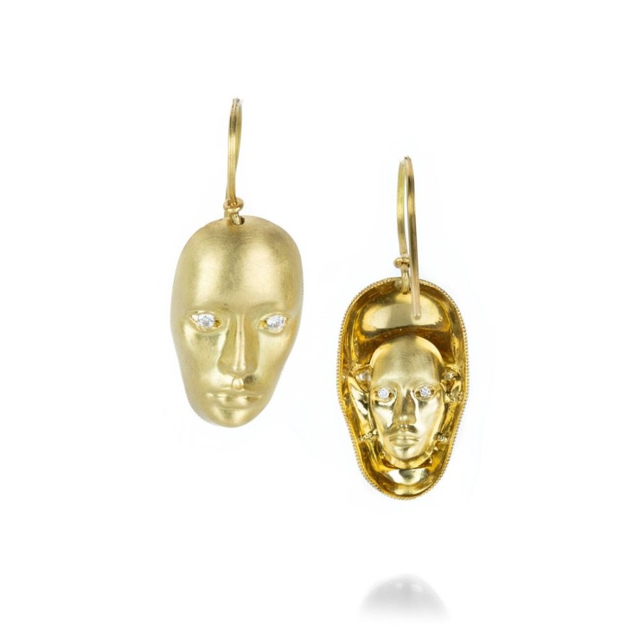 Earrings Anthony Lent | Vulcana Earrings With Diamond Eyes