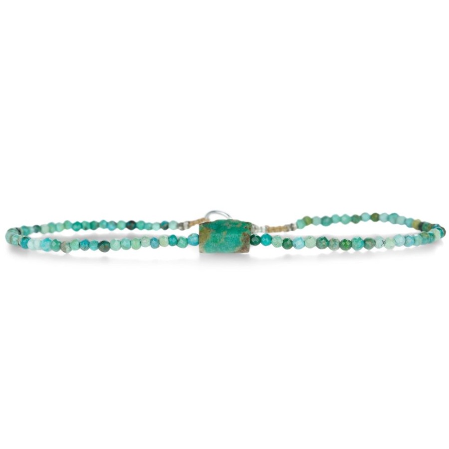 Bracelets Margaret Solow | Faceted Turquoise Beaded Bracelet