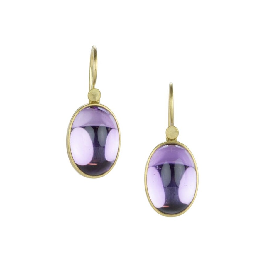 Earrings Lola Brooks | Oval Pale Amethyst Drop Earrings