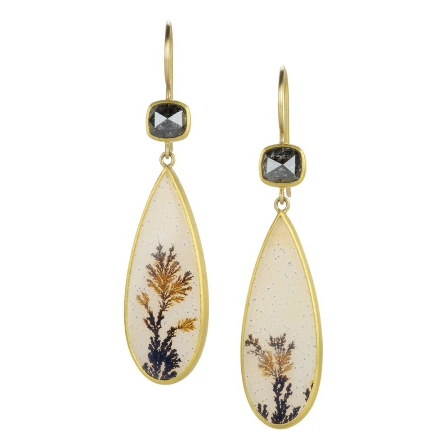 Earrings Mallary Marks | Diamond And Dendrite Bon Bon Earrings