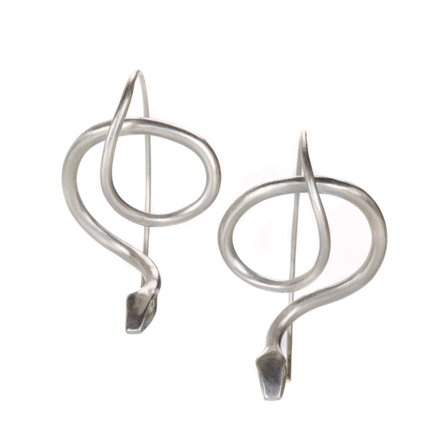 Earrings Annette Ferdinandsen | Sterling Silver Serpent Drop Earrings