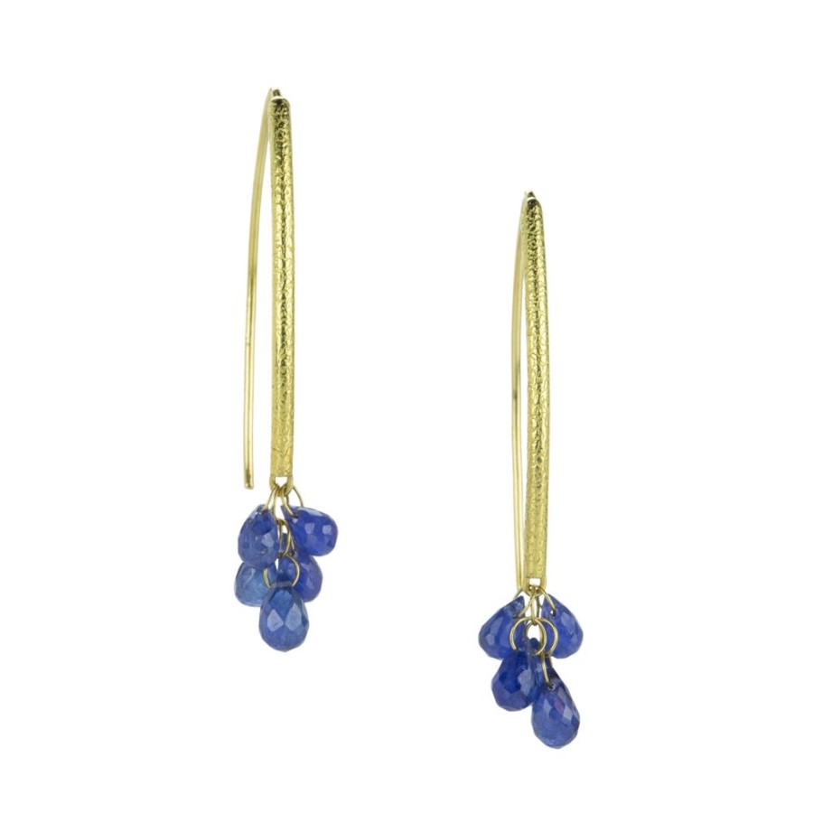 Earrings Barbara Heinrich | Light Blue Sapphire Navette Earrings