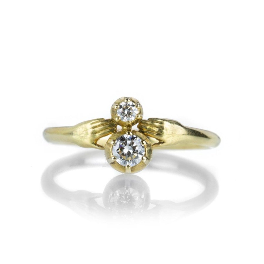 Rings Anthony Lent | Diamond Tiny Hands Ring