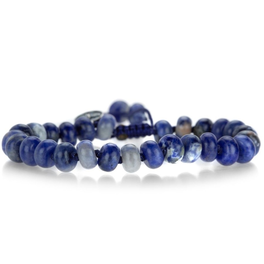 Bracelets Joseph Brooks | Smooth 8Mm Sodalite Macrame Bracelet