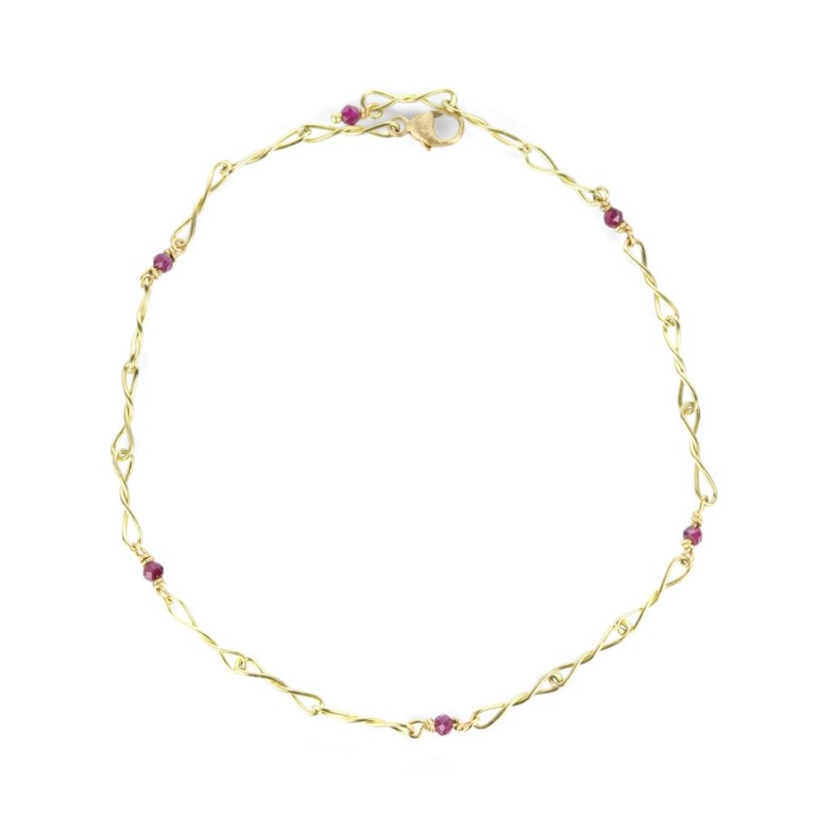 Bracelets Lene Vibe | Twisted Popsicle Bracelet With Rubies