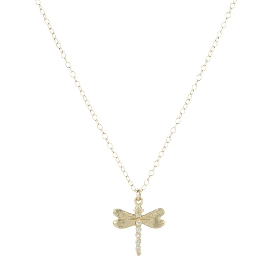 Necklaces Victoria Cunningham | Diamond Dragonfly Necklace