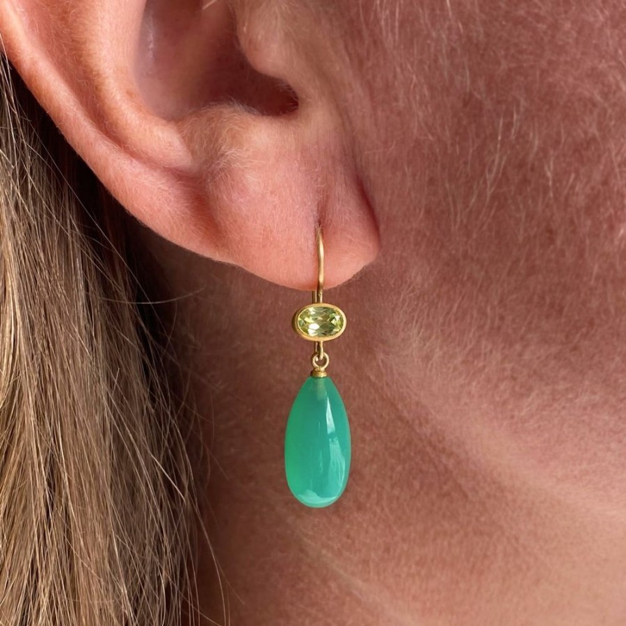 Earrings Mallary Marks | Chrysoberyl And Chrysoprase Apple & Eve Earrings