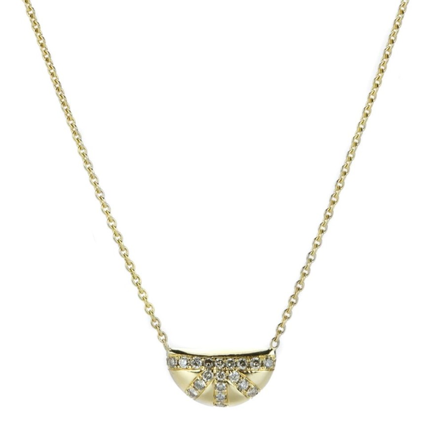 Necklaces Diana Mitchell | Pave Diamond Sunrise Necklace