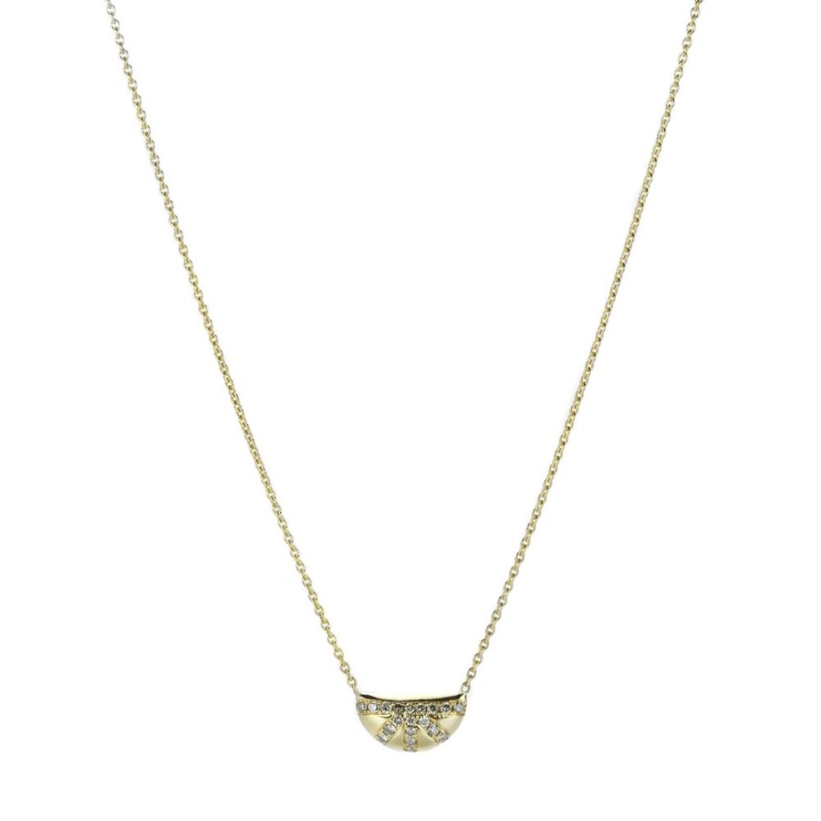 Necklaces Diana Mitchell | Pave Diamond Sunrise Necklace