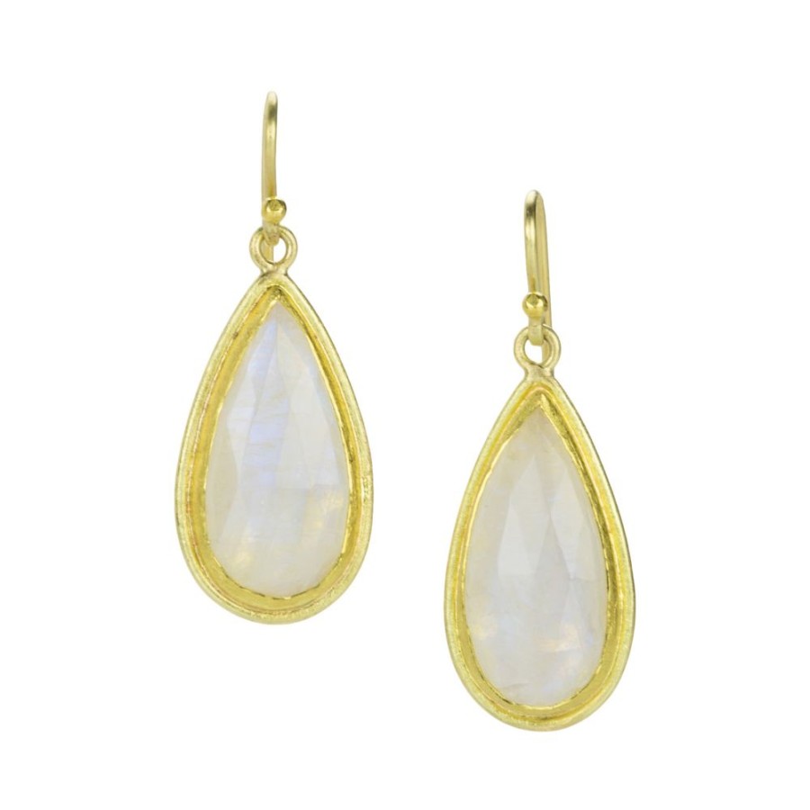 Earrings Petra Class | Teardrop Moonstone Drop Earrings