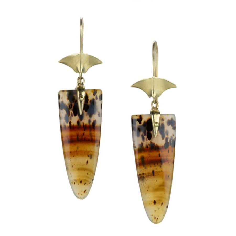 Earrings Annette Ferdinandsen | Montana Agate Arrowhead Earrings